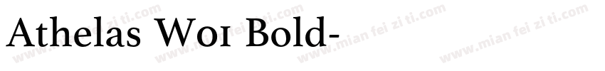 Athelas W01 Bold字体转换